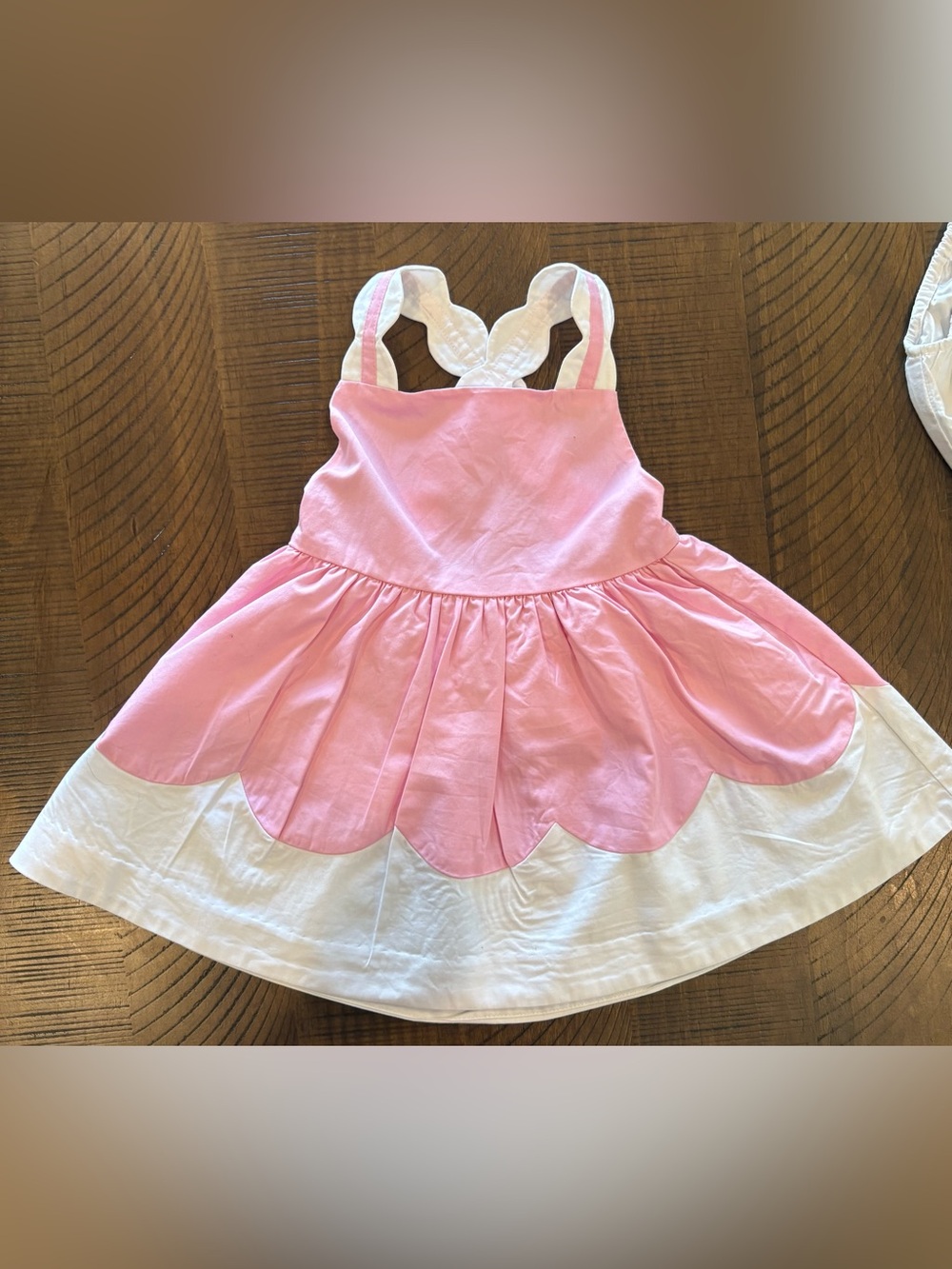 Jacadi Paris Baby Girl Poplin Ceremony Dress- Pink & White